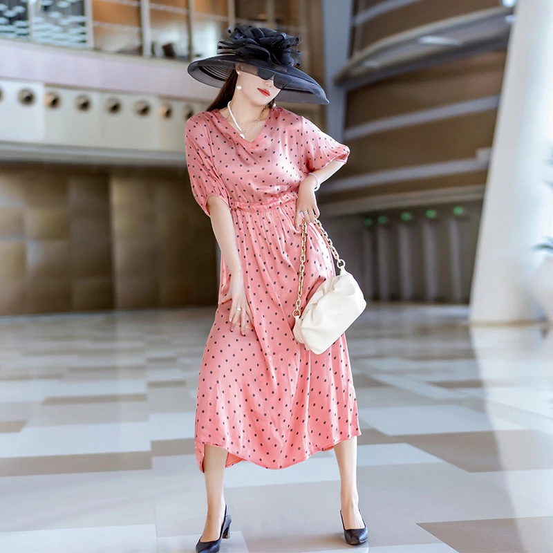 （6070）名媛气质长款长裙宽松显瘦复古国风高端时尚连衣裙