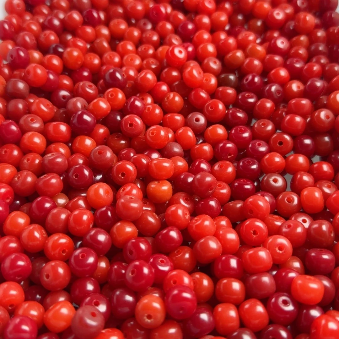 菩提根/象牙果吊坠樱桃红了桶珠100卡牌➕40孔道没精修