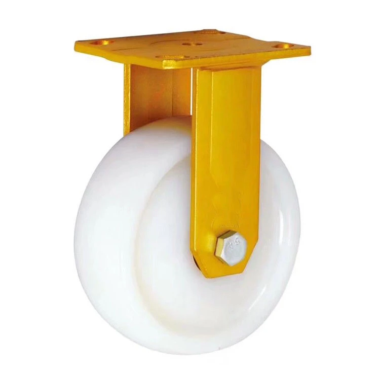 品牌款安装孔距8.4✖️7.2公分，高载重6寸纯尼龙脚轮设备工业脚轮