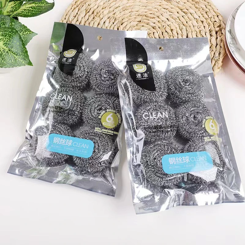 6个装清洁球  厨房强力去污 刷锅刷碗钢丝球货源