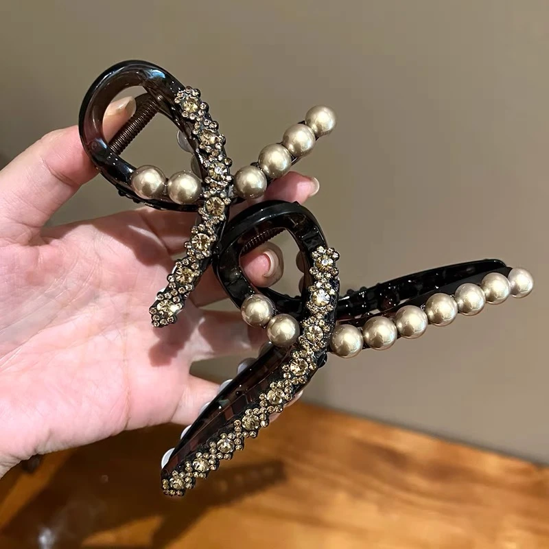 大号优雅亚克力抓夹轻奢女高级感发卡后脑勺时尚盘发夹百搭鲨鱼夹