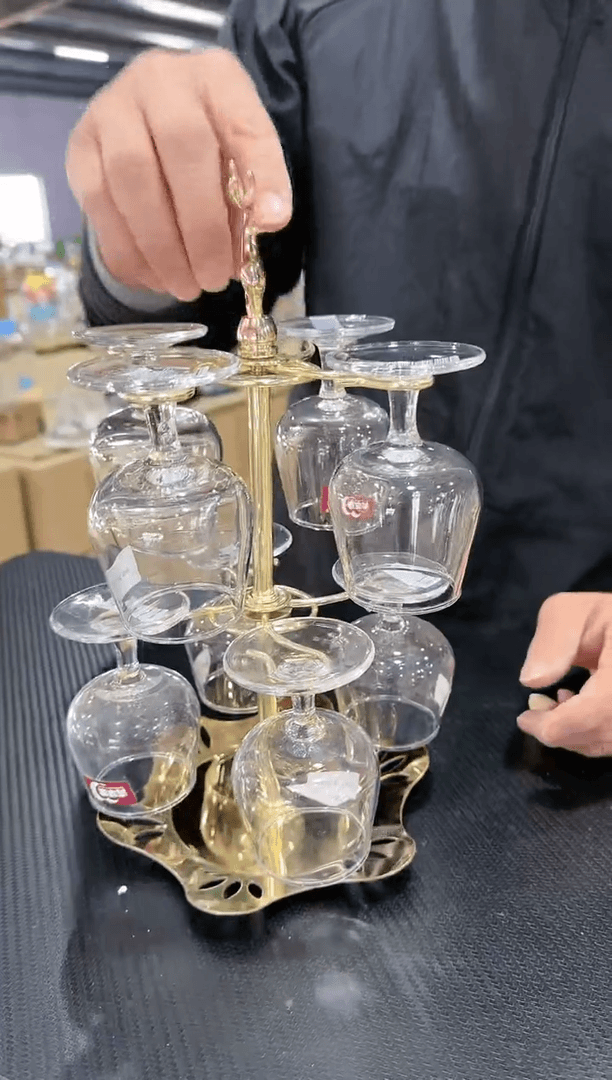 【闪购商品】玻璃8只+杯架