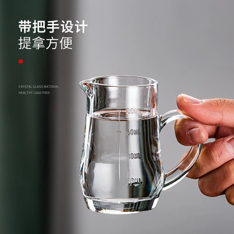 【源头工厂】青苹果无铅玻璃白酒杯中国风酒具【单只体验装】