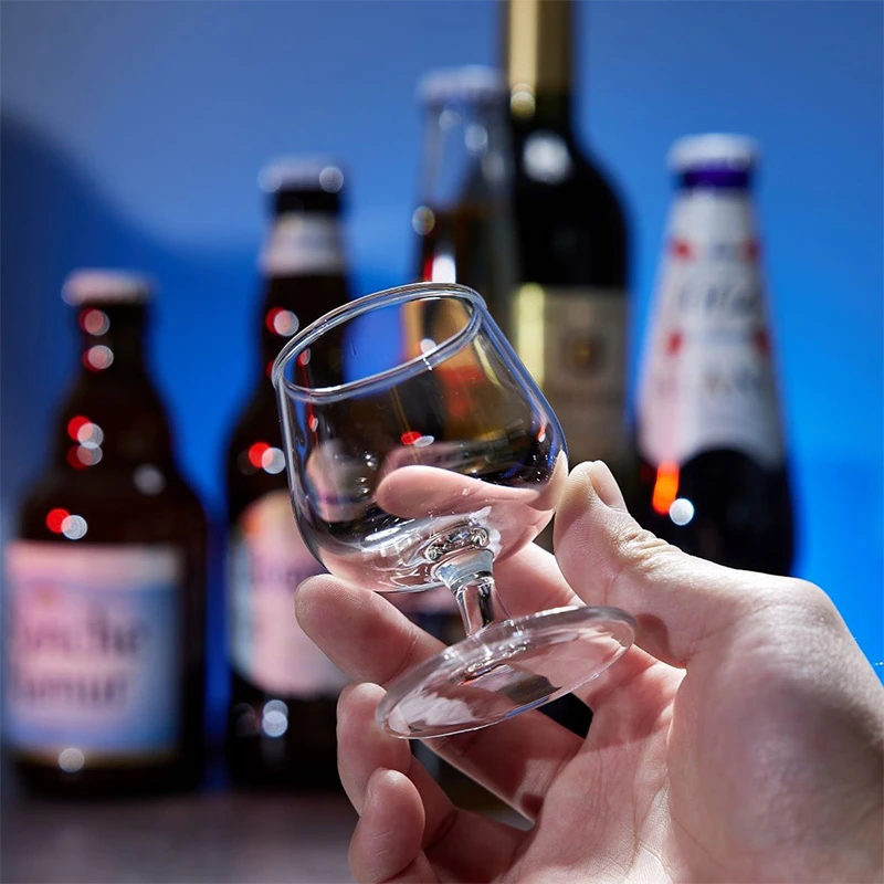 青苹果创意白酒杯套装6只装玻璃无铅家用高档二两白酒杯红酒杯子