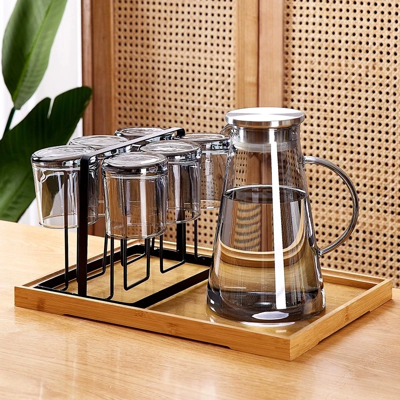 QINGPINGGUO/青苹果网红高档透明家用喝水杯耐热加厚水具套装