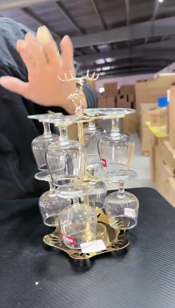 【闪购商品】玻璃8只+杯架