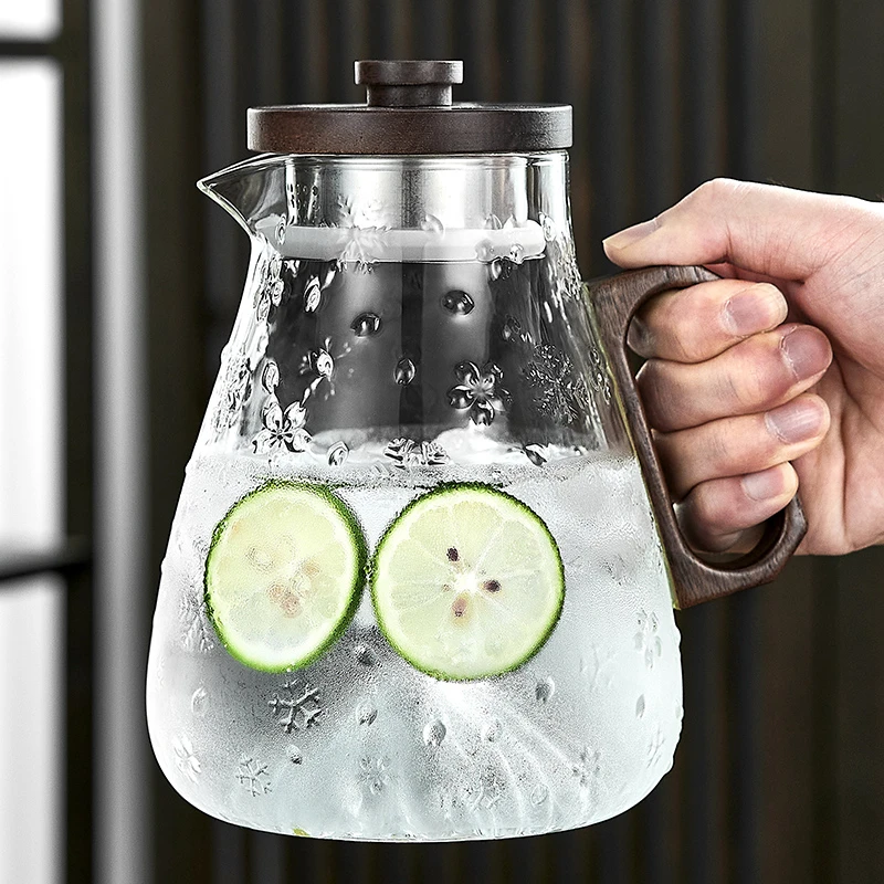 日式冷水壶玻璃客厅家用凉白开水凉水壶水杯套装大容量夏天泡茶壶