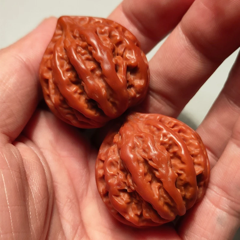 全品野生天然文玩小秋子核桃手捻链手串手把件京八棱野生小狮子头