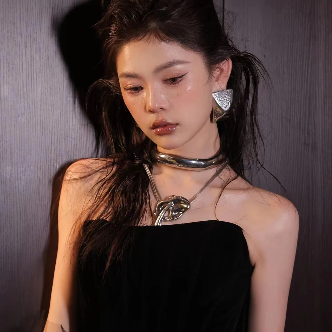 合金项链 南一NANYI新款康康老师大课同款小众湿发造型配饰