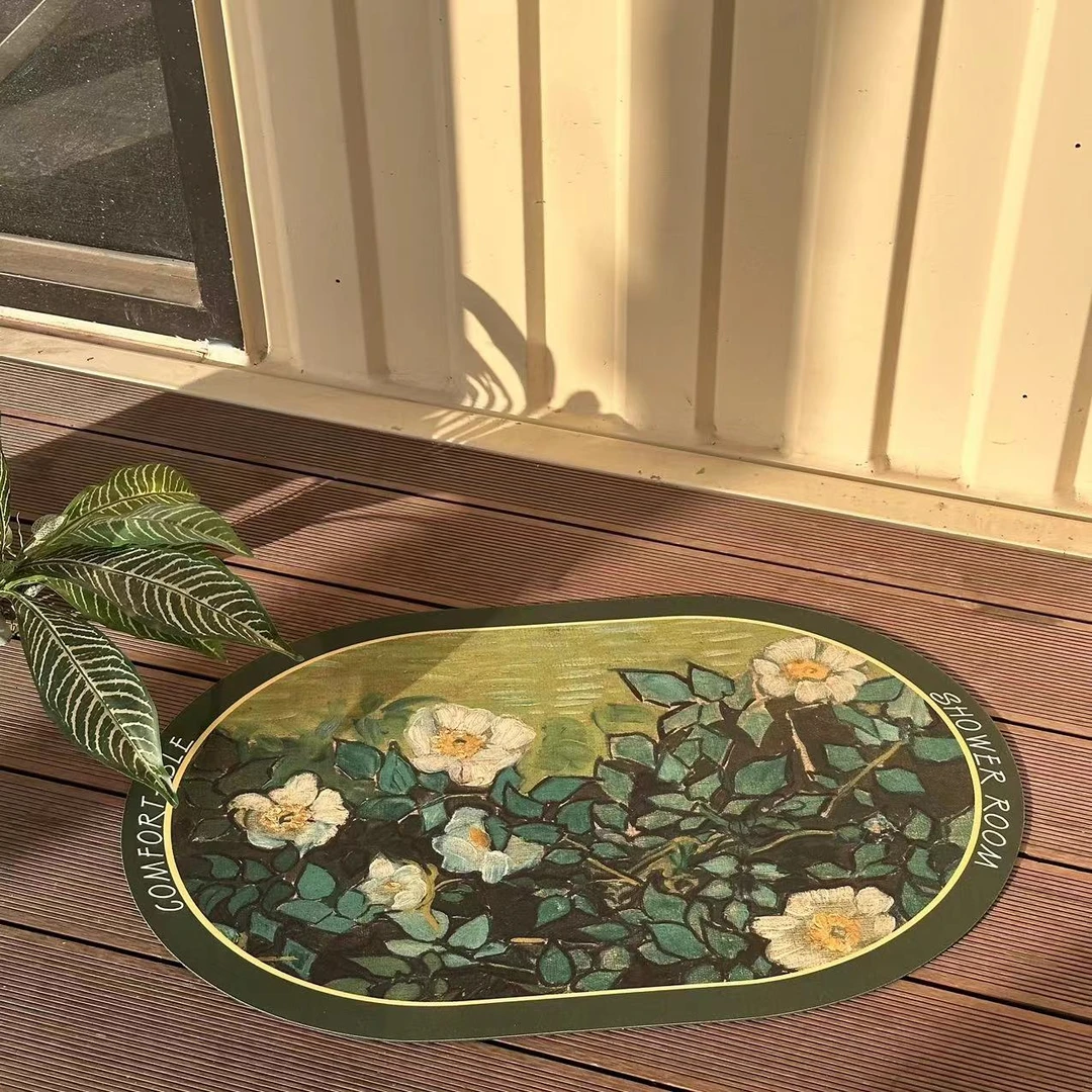 【卫生间吸水垫】Unun创意款油画风地垫厕所超强吸水防滑垫吸水垫