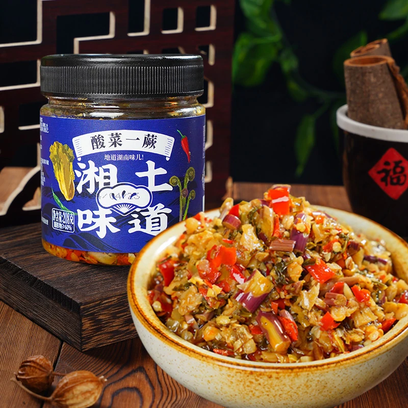 酸菜一蕨开味即食下饭菜湖南山野脆辣香辣榨菜辣椒酱新鲜酱鲜辣
