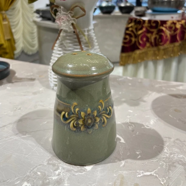 祖母绿陶瓷家用高档牙签罐