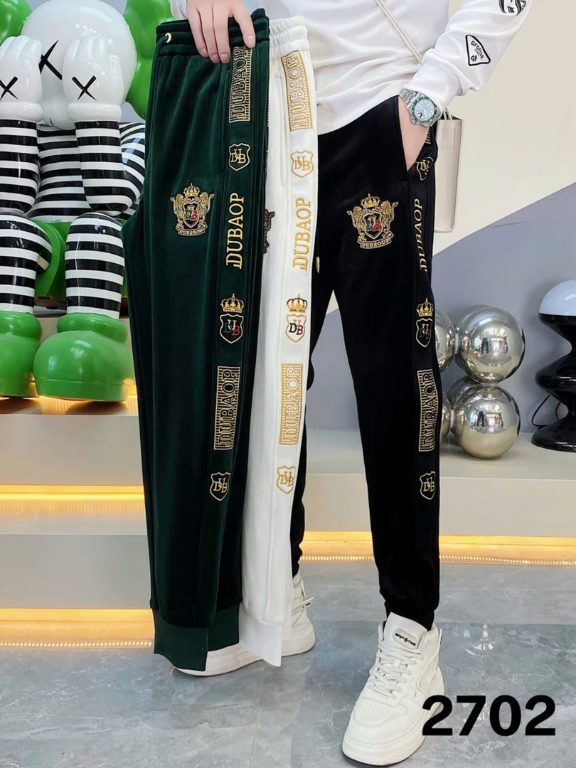 男士冬季新款时尚帅气灯芯绒潮流修身百搭保暖加绒加厚小脚休闲裤