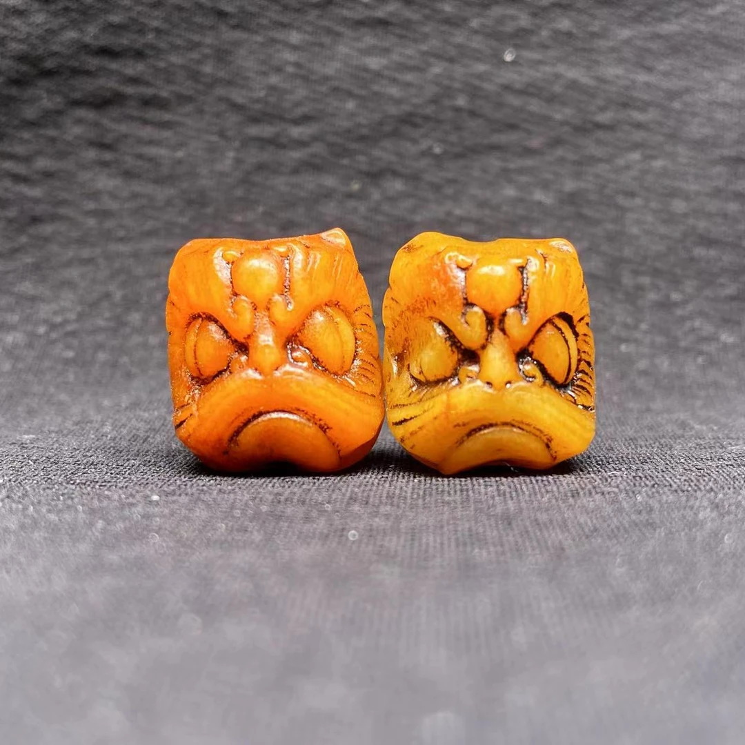 丰骨「牛骨·醒狮」13mm左右（一对）P099