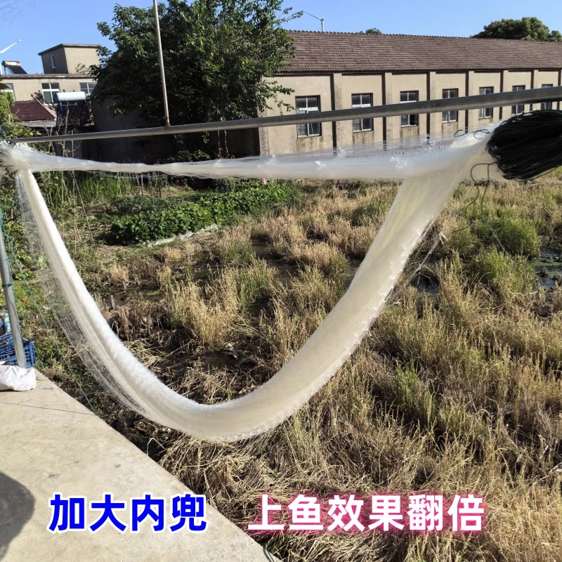 结实大力马尼龙线三层渔网单层沉网浮网草鱼鲤鱼鲢鳙胖头鱼大鱼网