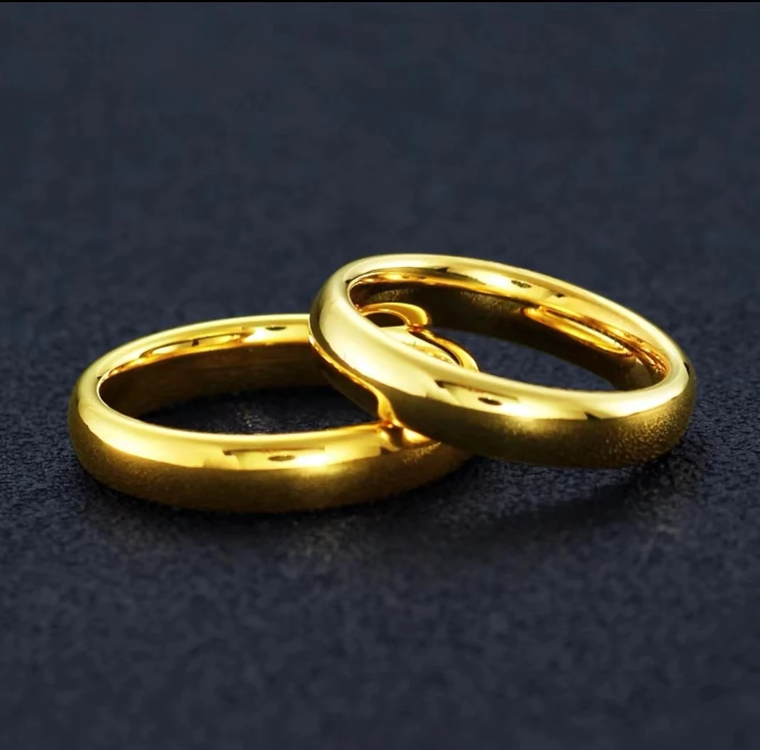 合金戒指 高级感新款指环闭口亮面6mm时尚饰品情侣简约经典光面