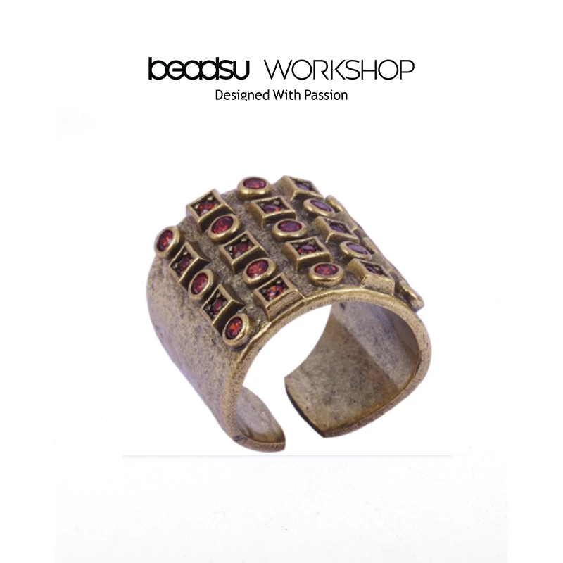 铜合金戒指 beadsu workshop喜马拉雅藏饰复古纹戒指MQ032