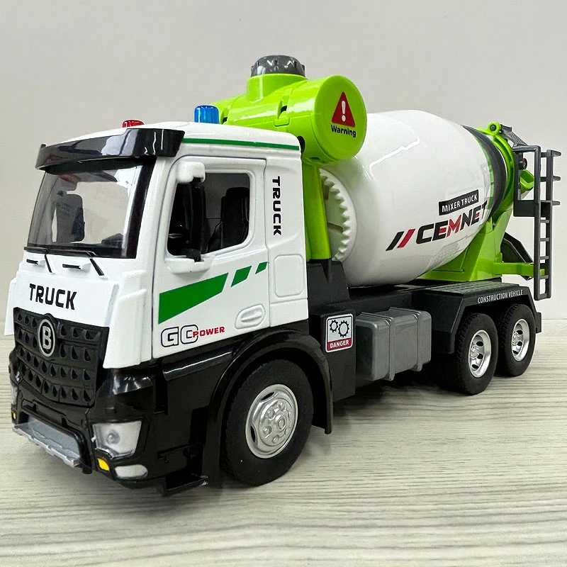 超大号合金搅拌罐车模型带声音灯光可自动搅拌送石料收藏摆件礼物