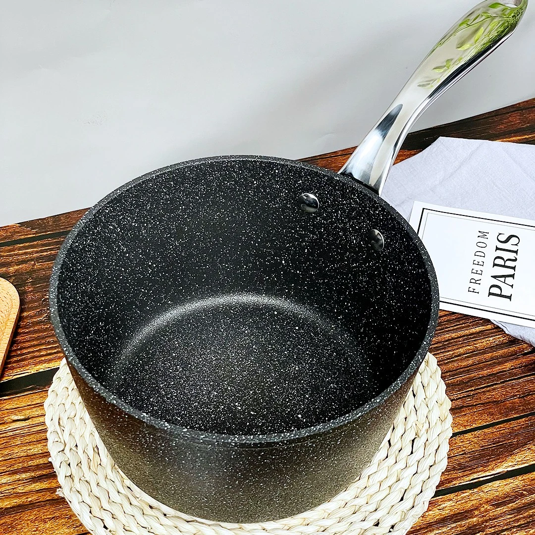 麦饭石奶锅不粘加厚加大宝宝辅食锅婴儿煎煮一体锅泡面锅小汤锅