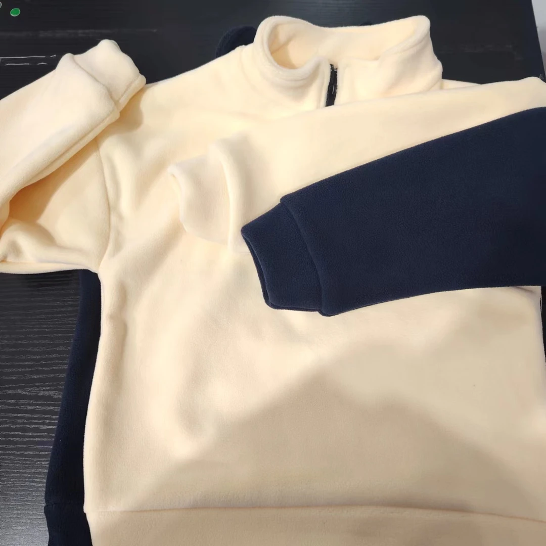 1-【OLOIU】-半拉链摇粒绒加厚