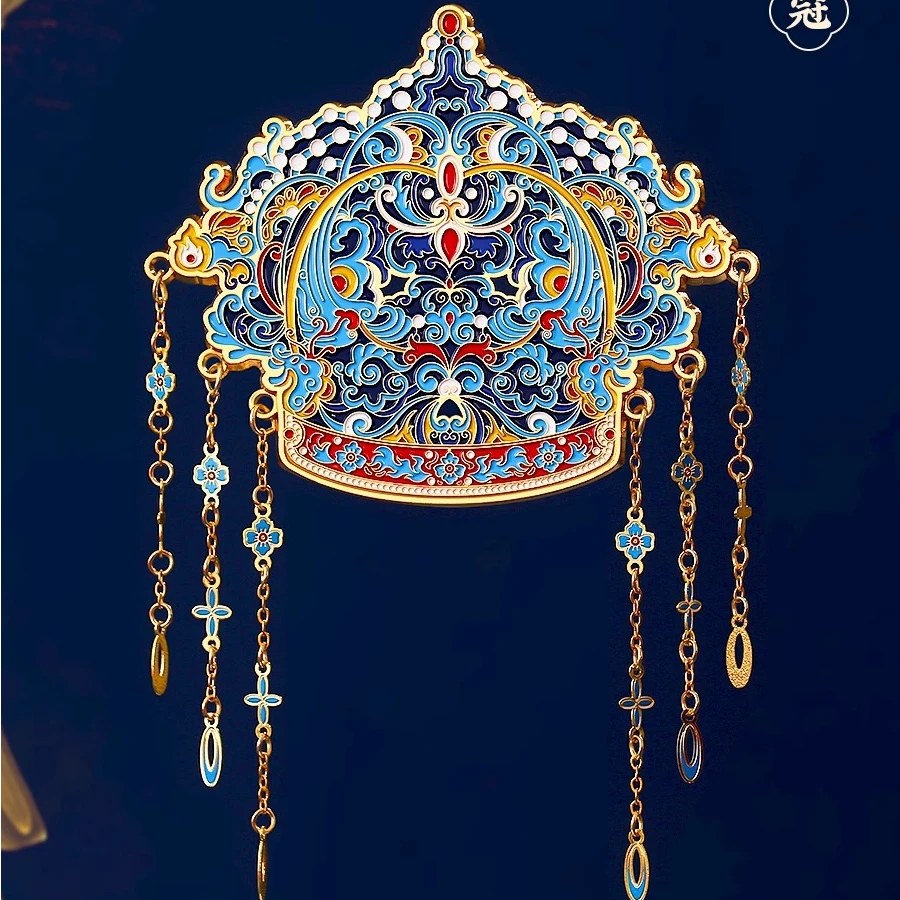 古典凤冠冰箱贴立体雕刻磁吸冰箱贴创意冰箱贴家居装饰文创冰箱贴