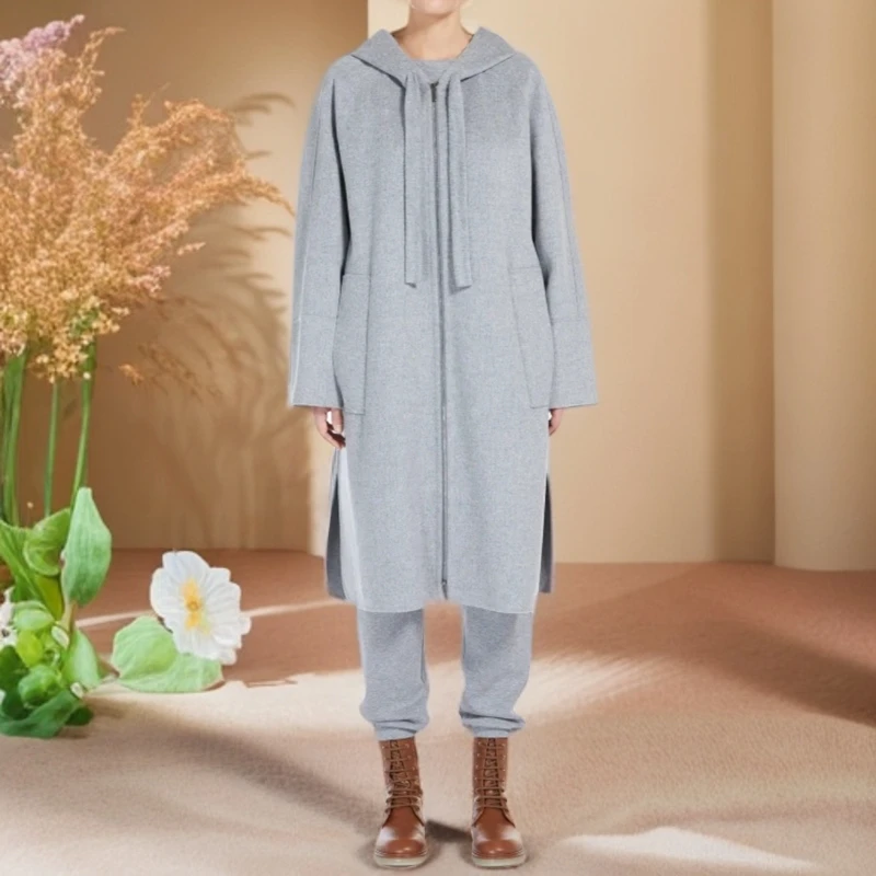 M家2024秋冬新品女羊毛羊绒大衣