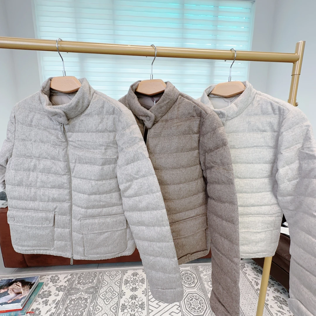 高奢极简老钱，100羊毛面料外套，中领，立领女