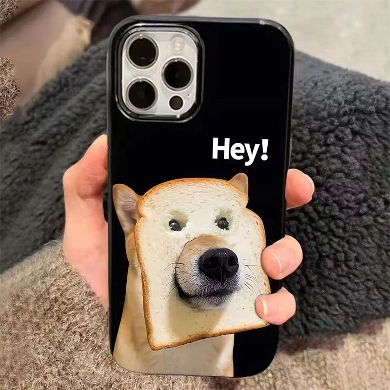 创意狗狗适用苹果手机壳iphone15黑色14小众13promax卡通16可爱11