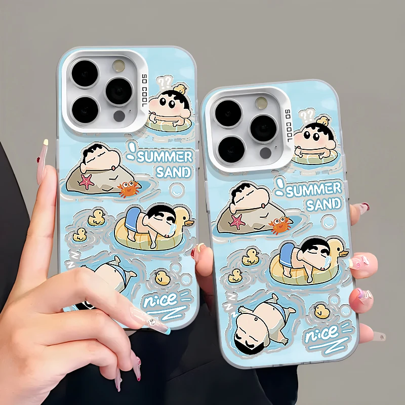 蜡笔小新适用苹果IPHONE手机壳小众14可爱15创意13防摔16保护套11