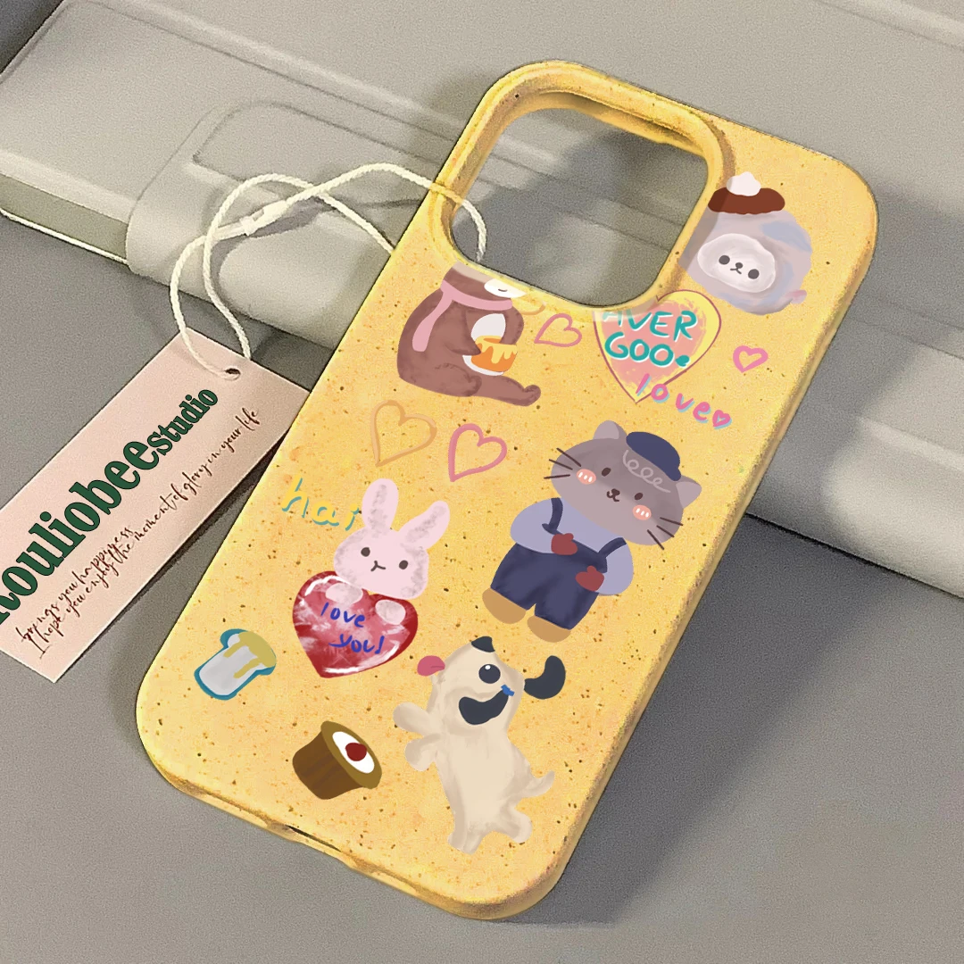 爱心小熊适用苹果手机壳iphone15promax可爱14防摔13卡通潮女款11