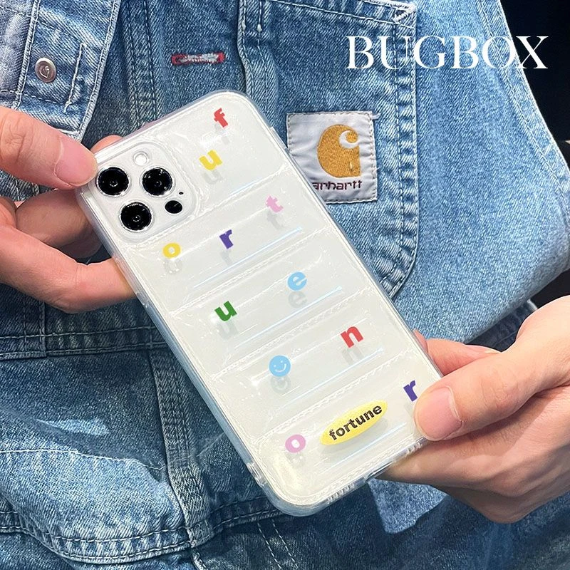 原创简约小众羽绒空气囊iPhone14pro手机壳12适用苹果13ProMax防