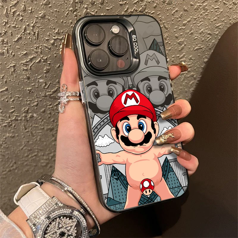超级玛丽适用苹果手机壳iphone15旋转14promax创意13可爱潮个性11