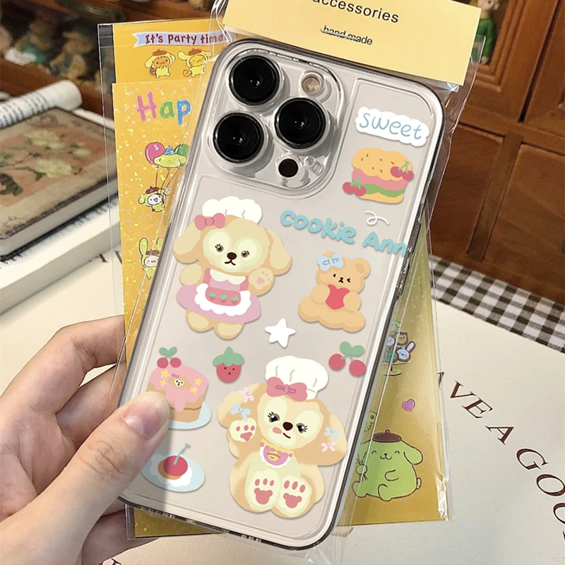 可爱饼干小熊适用苹果透明手机壳iphone15可爱14创意13promax趣味