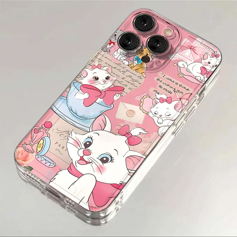 玛丽猫适用苹果透明手机壳iphone15可爱14少女13promax粉色新卡通