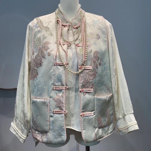 4901  知语春夏复古中式国风百搭马甲