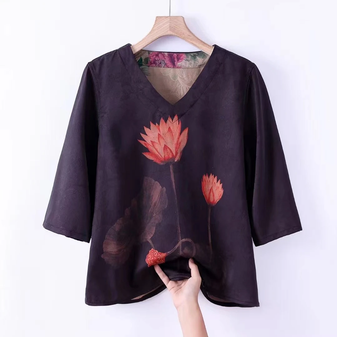 3563 《双面双穿》荷花绽放  垂感上衣