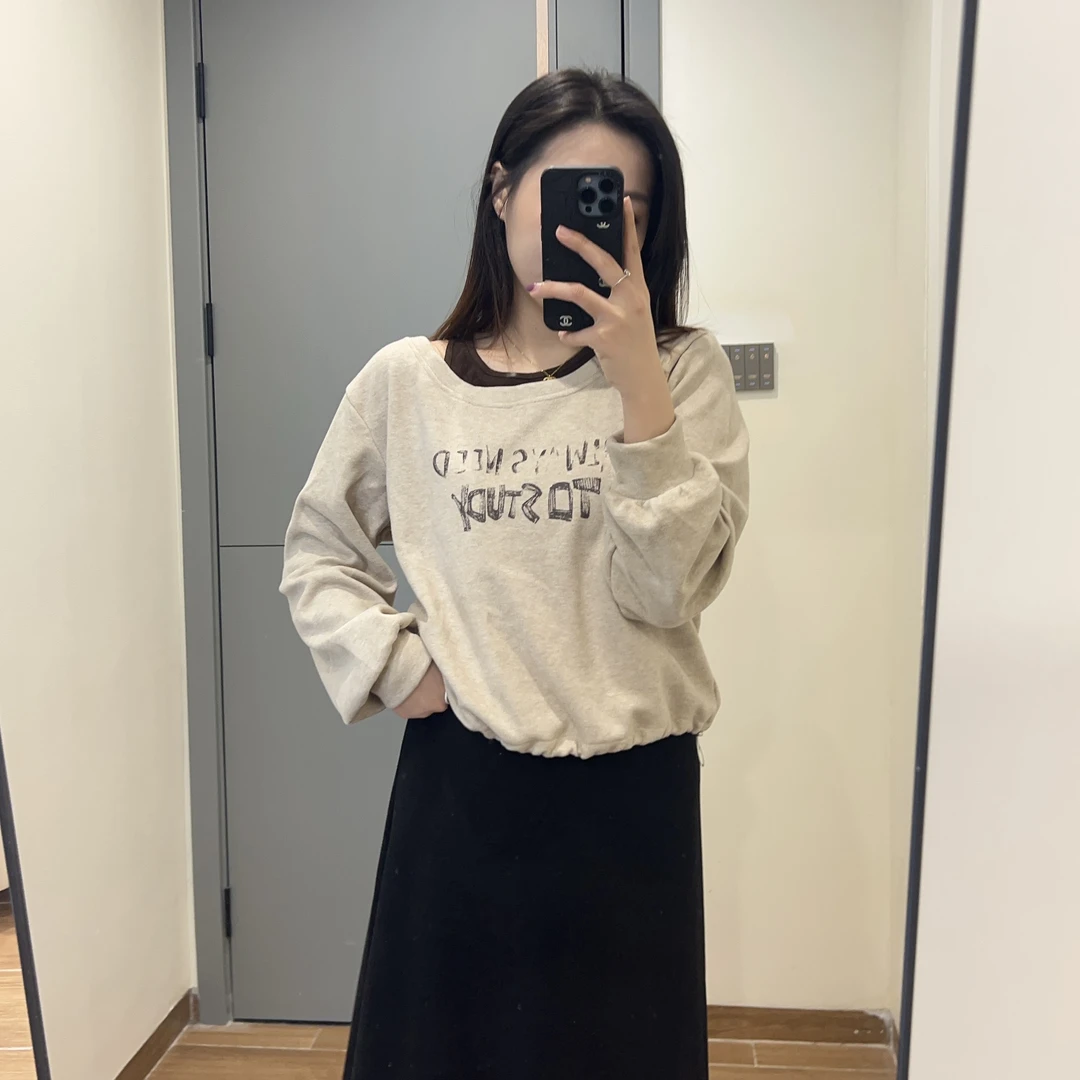 GRR,【小众chic】秋冬设计感十足假两件厚实卫衣