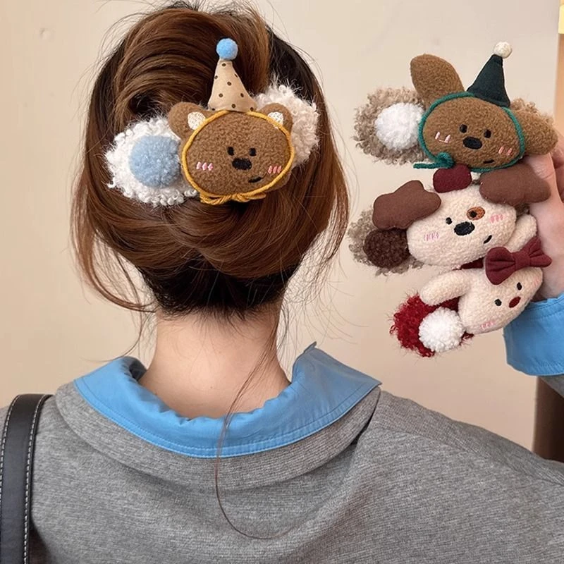可爱萌宠原创鸭嘴夹发夹女后脑勺盘发抓夹2024新款高级感发卡头饰
