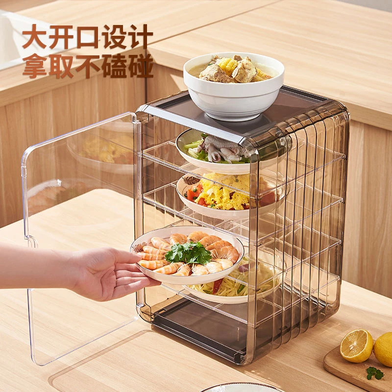 透明保温菜罩家用防尘多层保温餐盒饭菜剩菜保鲜剩菜收纳盒多层