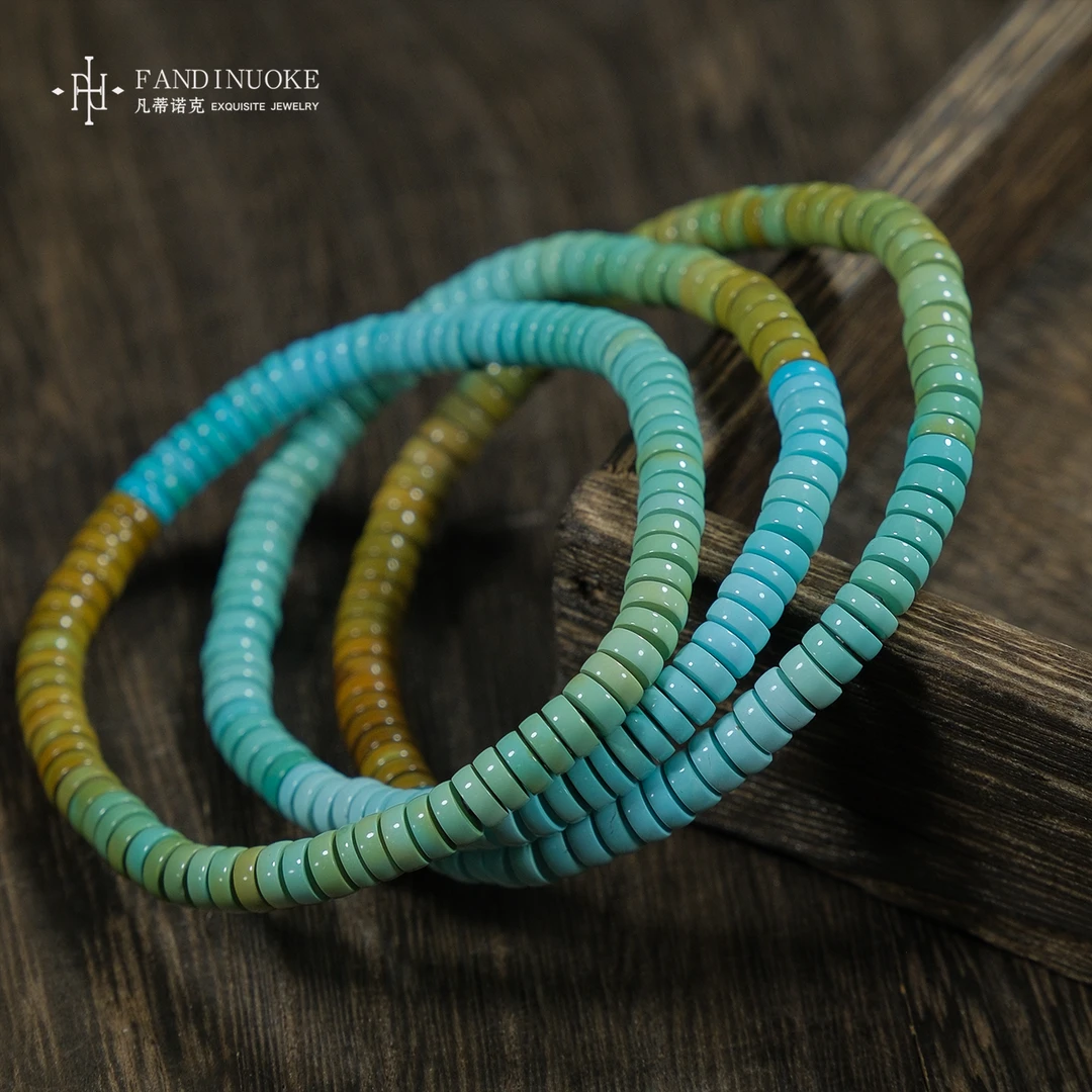 【加加专属】20 MJ2514-渐变色绿松石手串-多样性发一件-4.5mm+