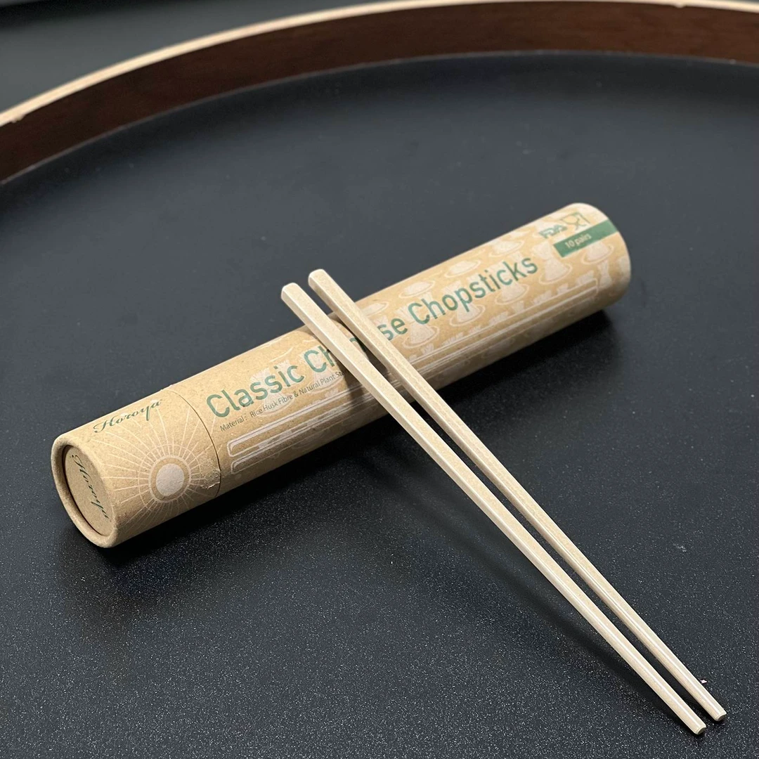 品牌尾货稻壳四方筷 一桶十双