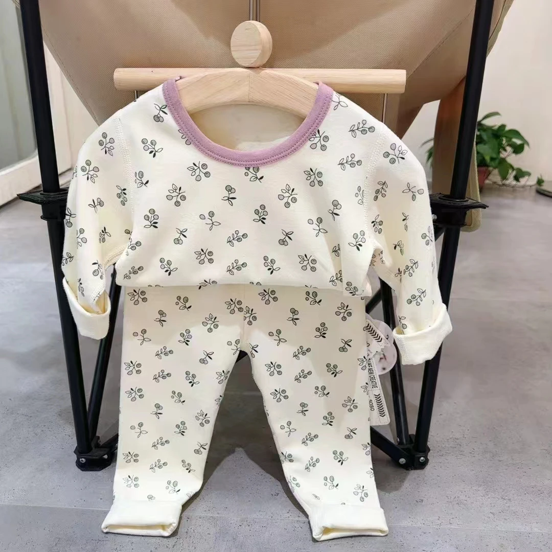 【中大童纯棉家居服】秋冬季新疆长绒棉秋衣儿童秋裤时尚百搭内衣