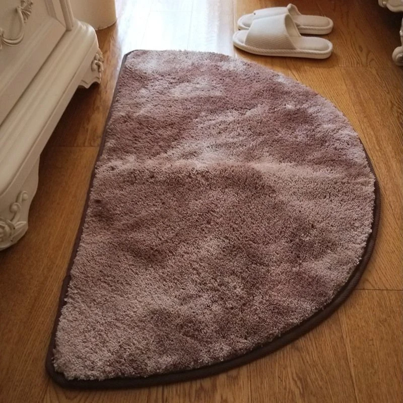 扎染半圆形地垫入户脚垫简约现代柔软可机洗浴室吸水脚垫毛绒耐脏