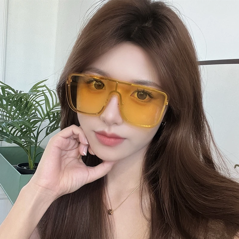 一体式高级感墨镜男女开ins显脸小网红潮流情侣太阳镜大脸显瘦