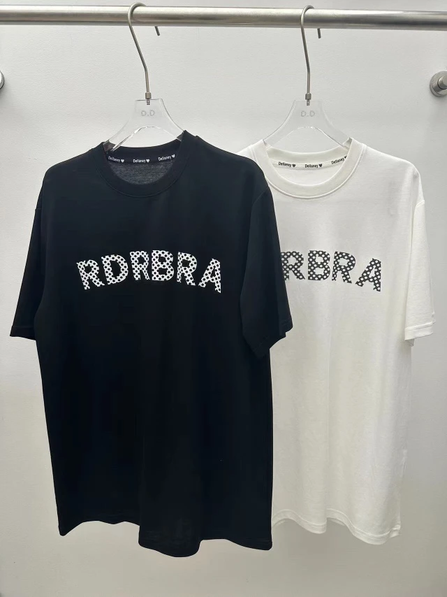 98577波点字母夏季T恤