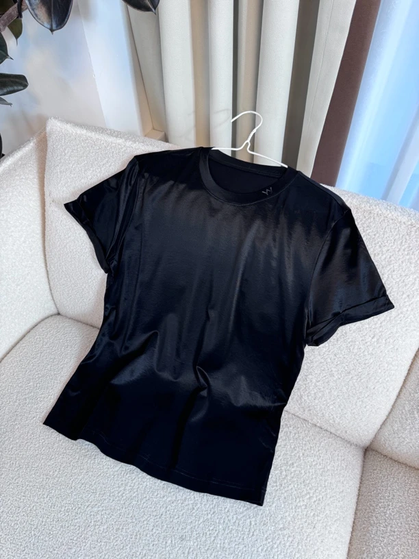 91198夏季高品质领口刺绣休闲简单短袖T恤