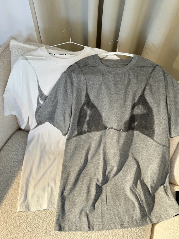 96818亮色阴影双钻T恤