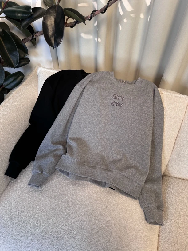 9041秋冬新款字母刺绣后拉链休闲卫衣