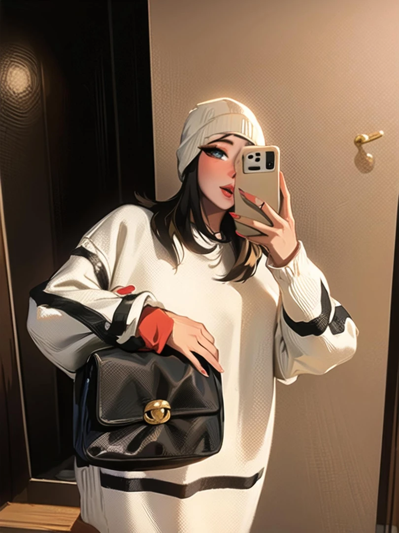 【豆腐】单肩斜挎包时尚立体黑色女士包包休闲