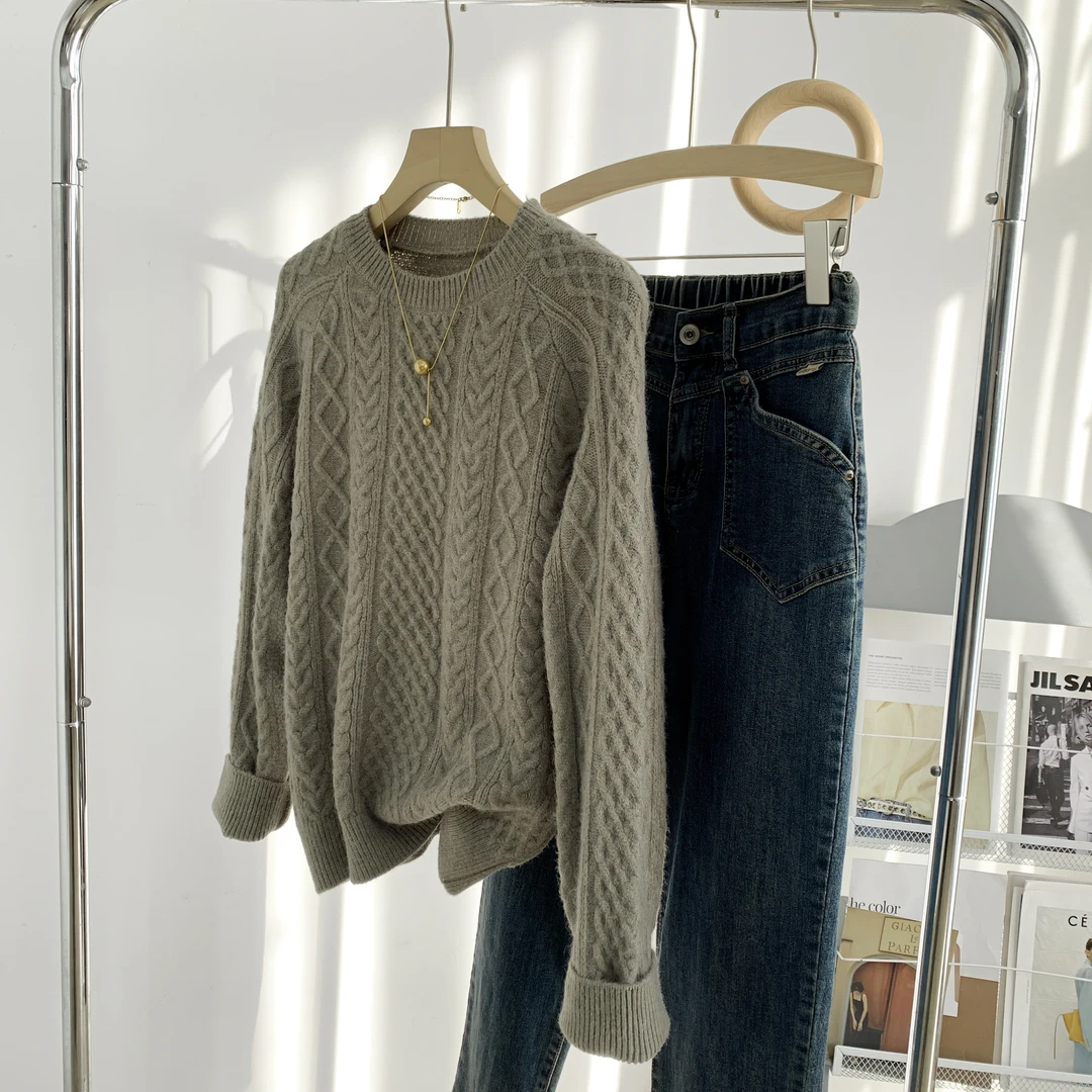 2175气质百搭毛衣针织套头女新款外搭洋气上衣针织